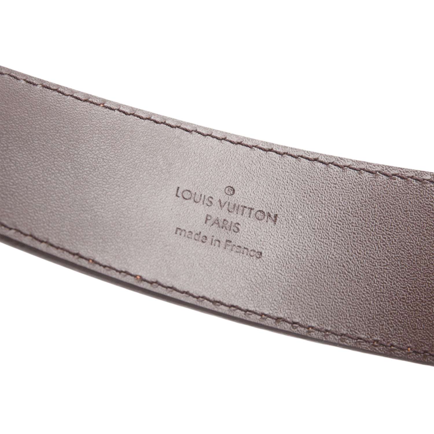 Louis Vuitton Damier Ebene Canvas LV Initiales 40 MM Belt, Size 120 48