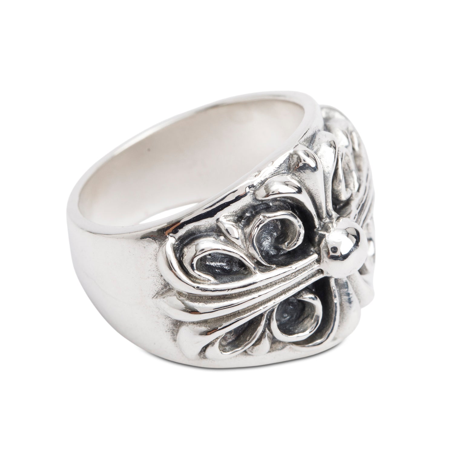 Chrome Hearts Sterling Silver Keeper Ring, Size 8.25