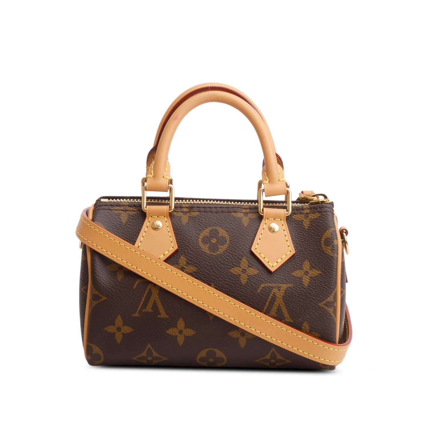 Louis Vuitton 2024 Monogram Nano Speedy Bandouliere w/ Box, Receipt & Strap