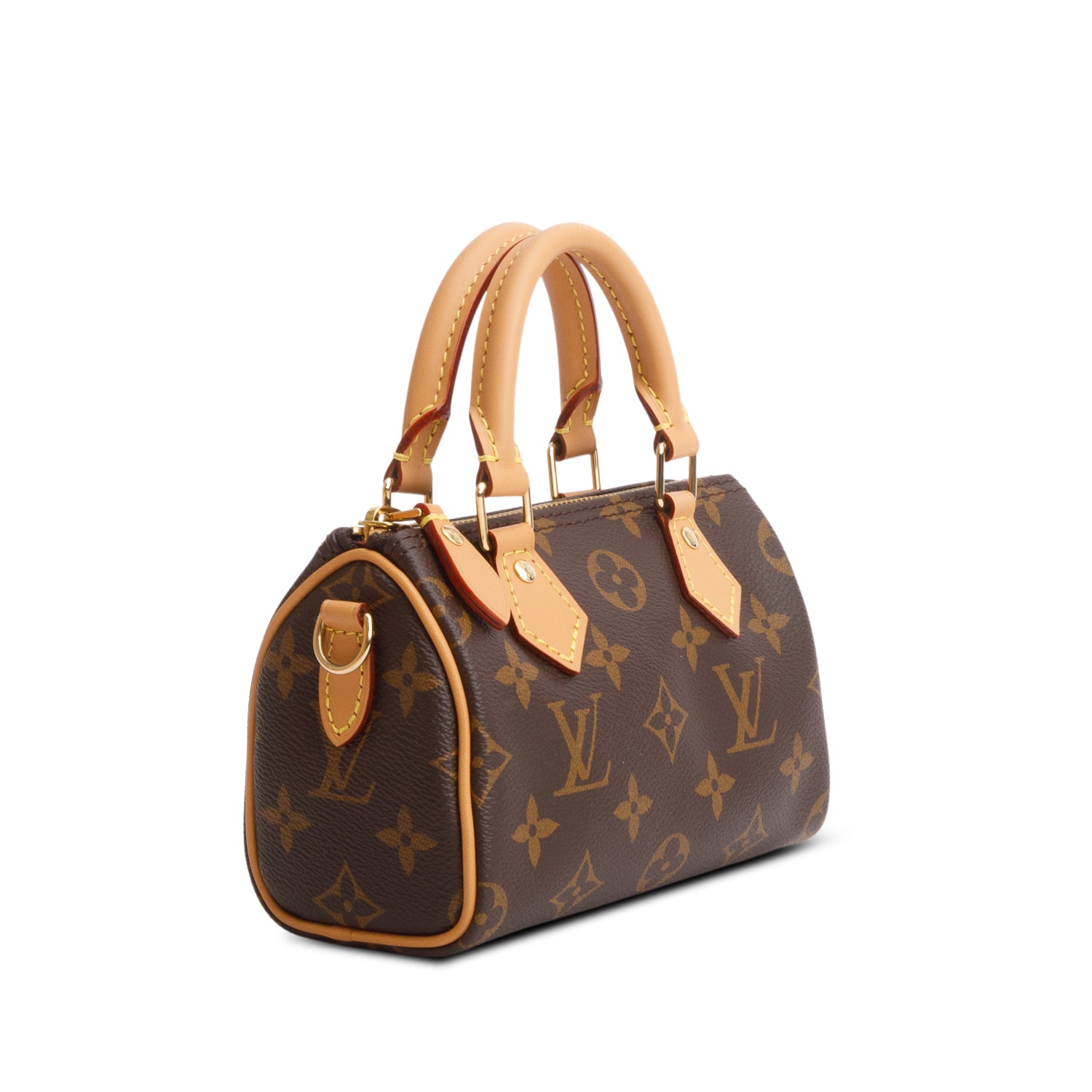 Louis Vuitton 2024 Monogram Nano Speedy Bandouliere w/ Box, Receipt & Strap