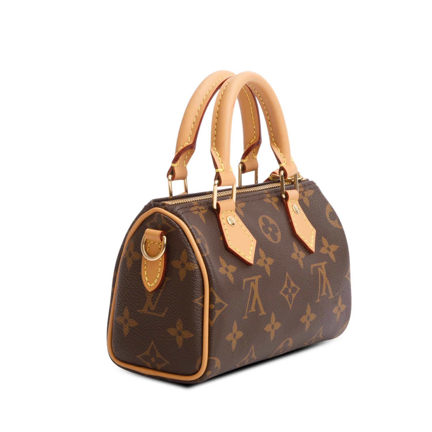 Louis Vuitton 2024 Monogram Nano Speedy Bandouliere w/ Box, Receipt & Strap