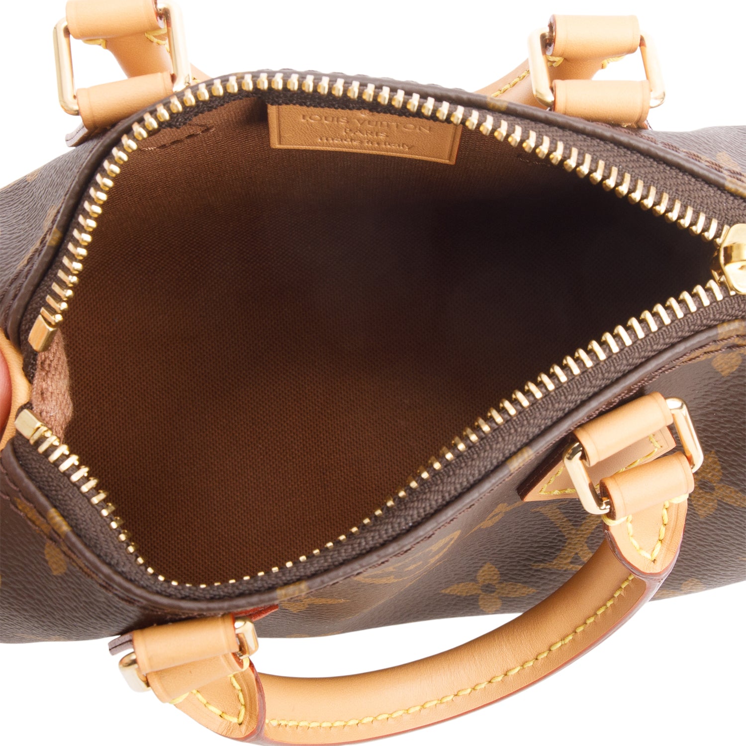 Louis Vuitton 2024 Monogram Nano Speedy Bandouliere w/ Box, Receipt & Strap
