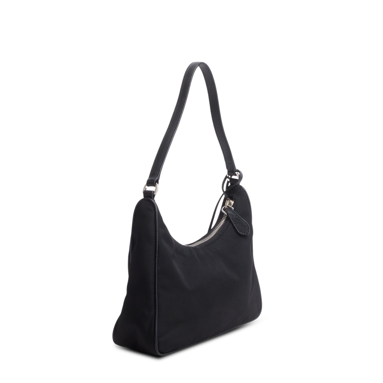 Prada 2024 Black Re-Edition 2005 Re-Nylon and Saffiano Mini Bag w/ Box & Receipt