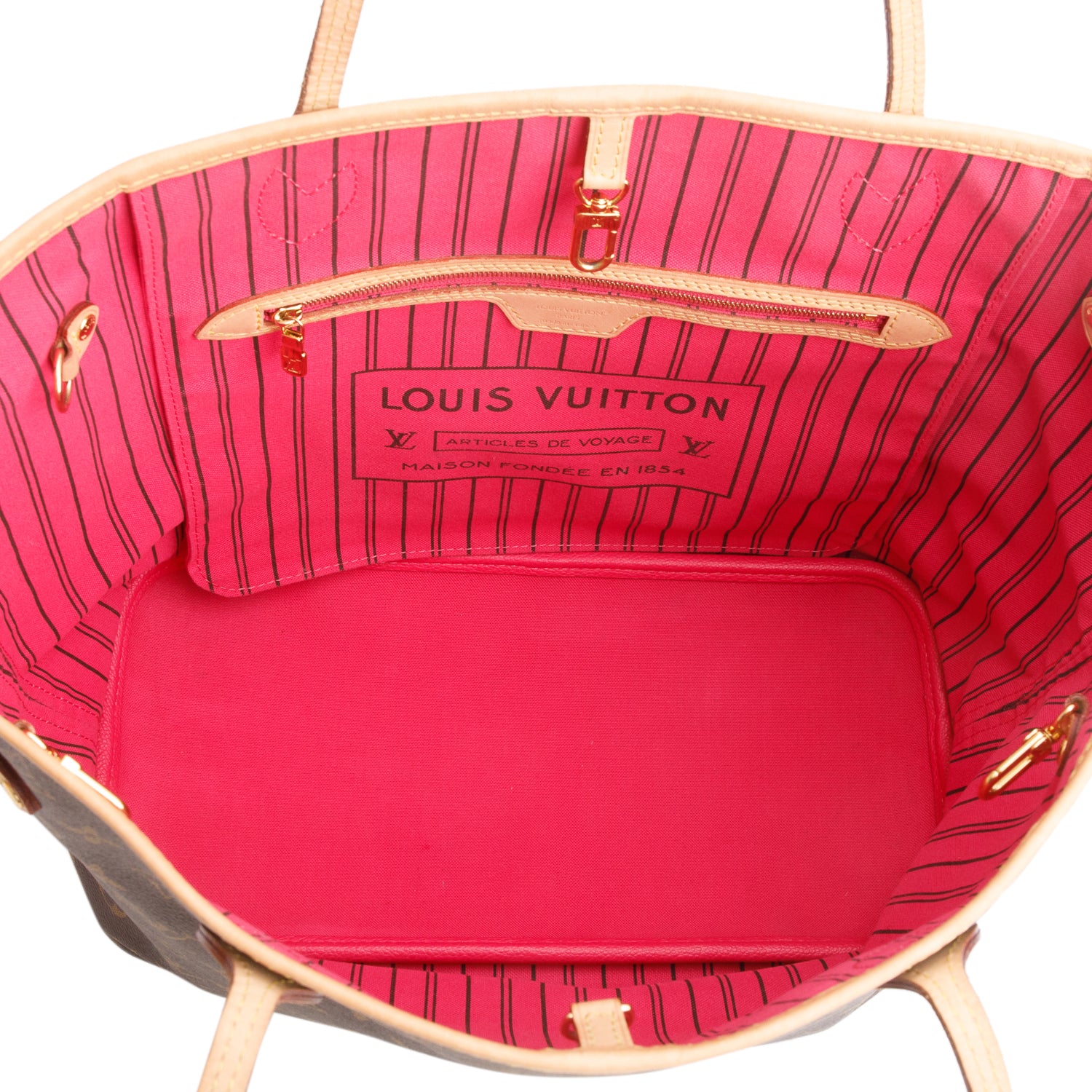 Louis Vuitton Monogram Neverfull Bandouliere Inside Out MM w/ Strap & Box