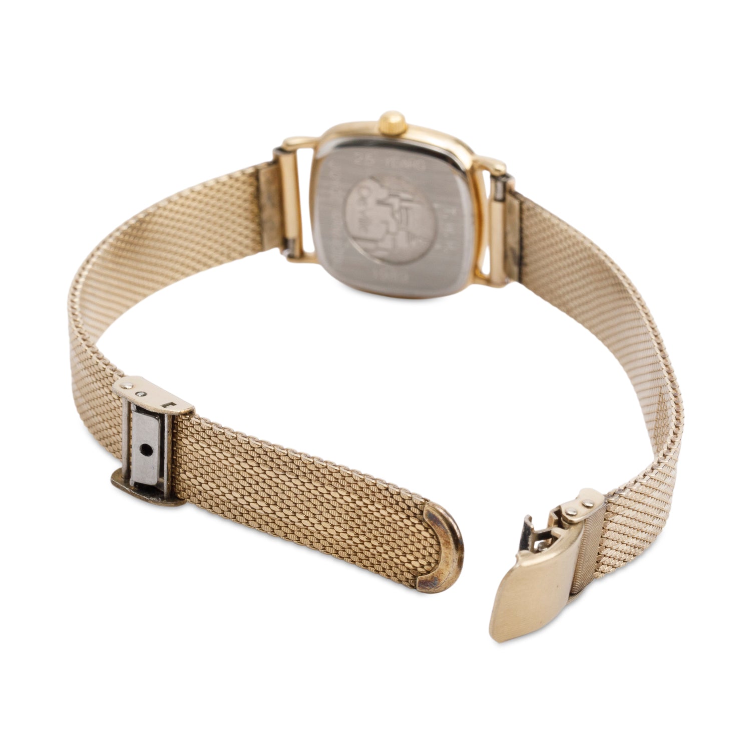 Omega Vintage Gold-Plated Stainless Steel Ile de France 21 MM Quartz Watch Gold Dial w/ Box & Papers