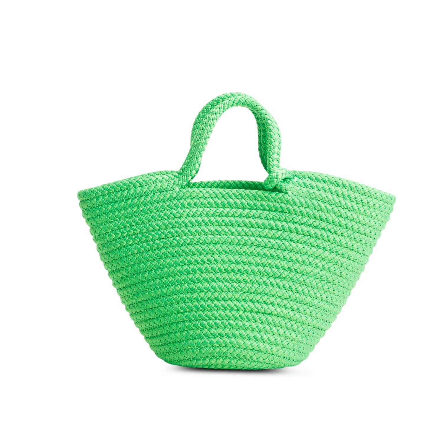 Balenciaga Green Lambskin Woven Small Ibiza Basket w/ Strap