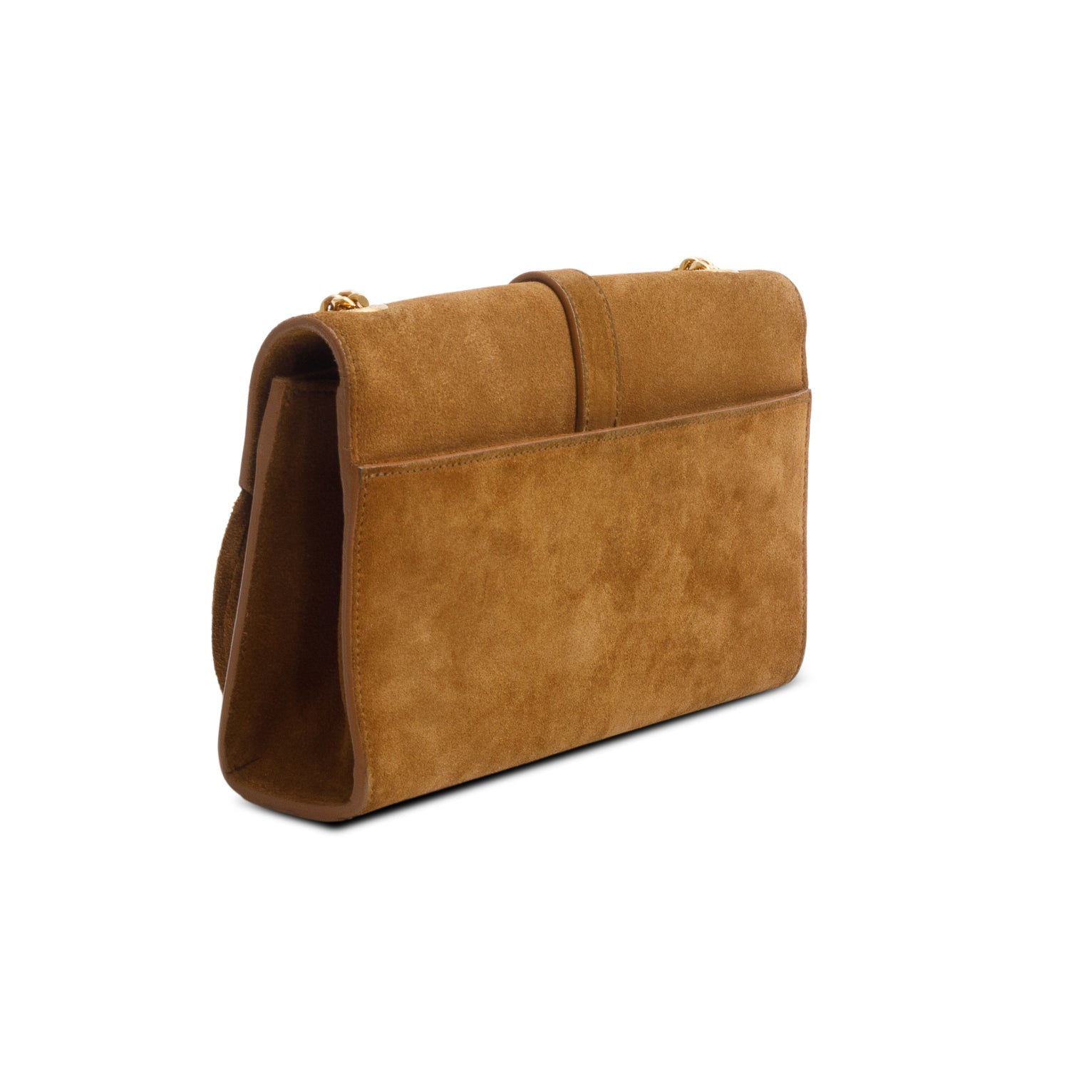 Saint Laurent Brown Suede Fringe Baby Monogram Satchel