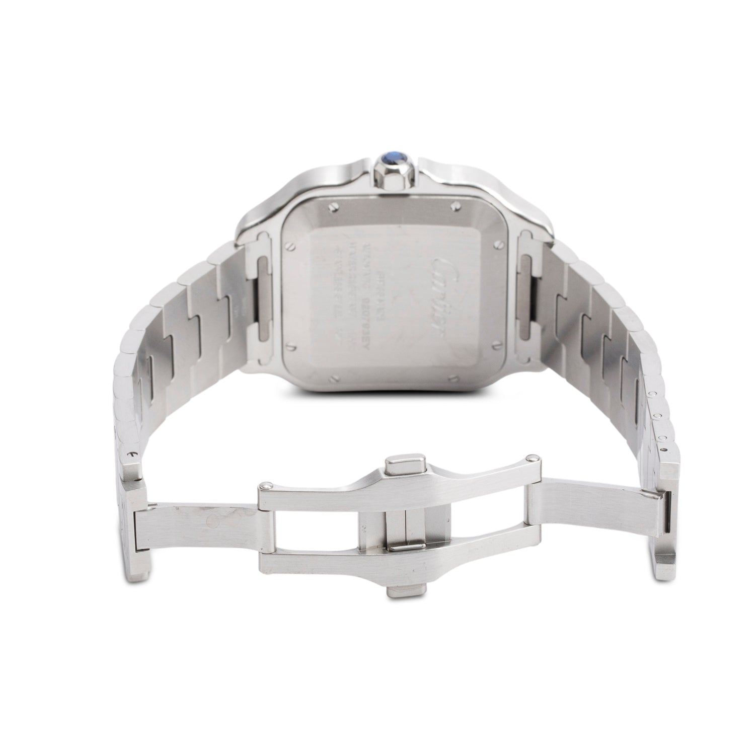 Cartier 2024 Stainless Steel Santos de Cartier Automatic Watch, Large Model Brown Dial 4072 w/ Papers