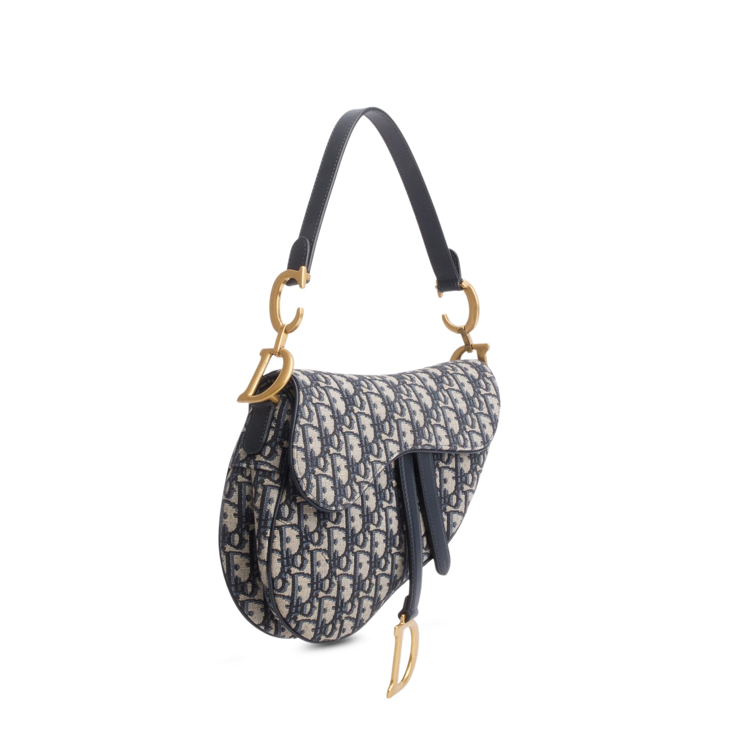 Christian Dior 2022 Oblique Medium Saddle Bag w/ Strap