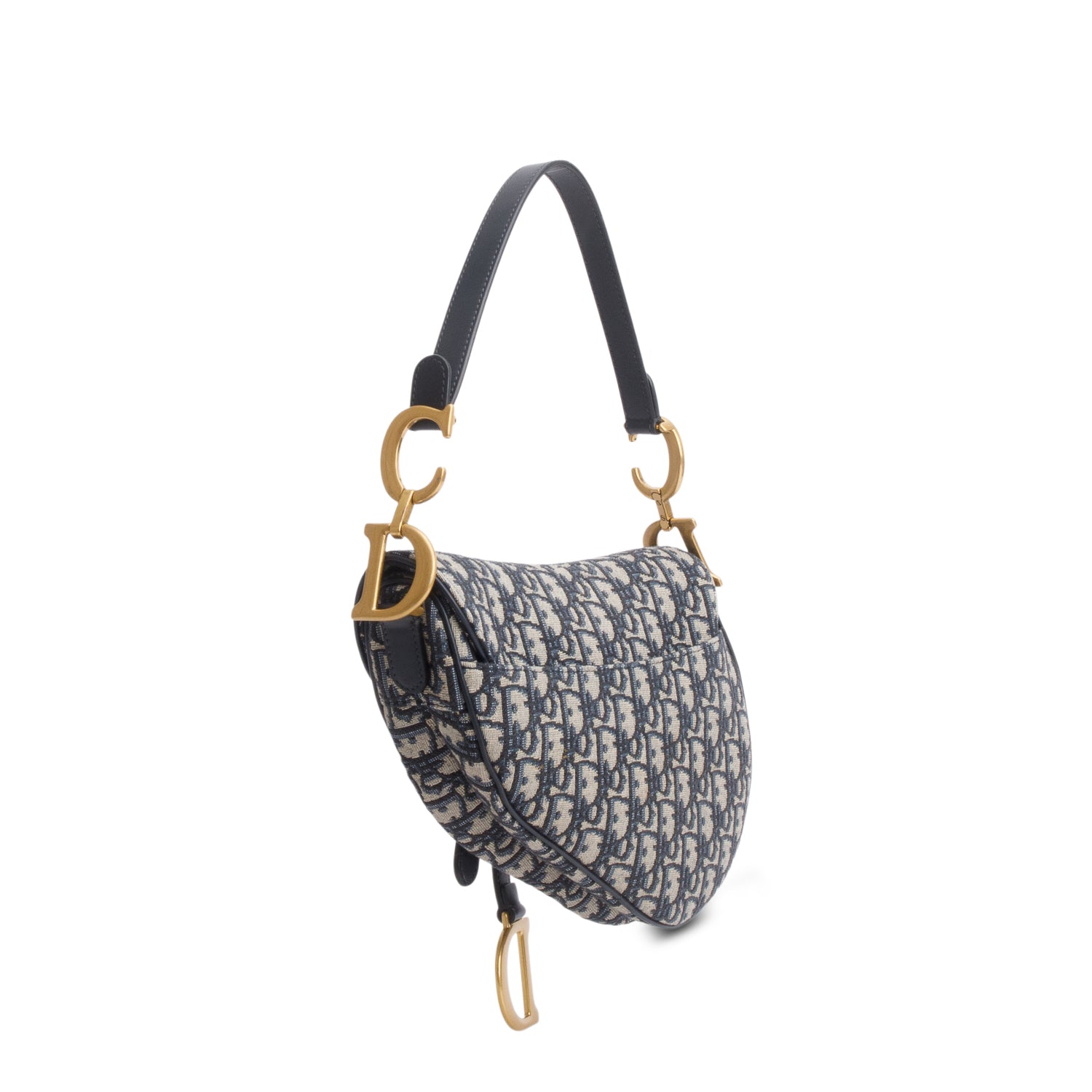 Christian Dior 2022 Oblique Medium Saddle Bag w/ Strap