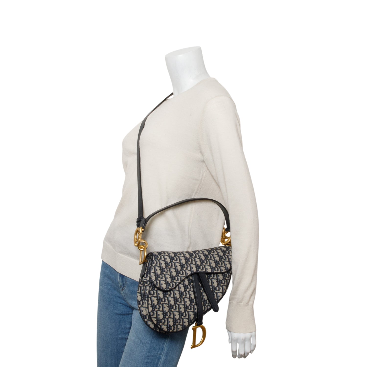 Christian Dior 2022 Oblique Medium Saddle Bag w/ Strap