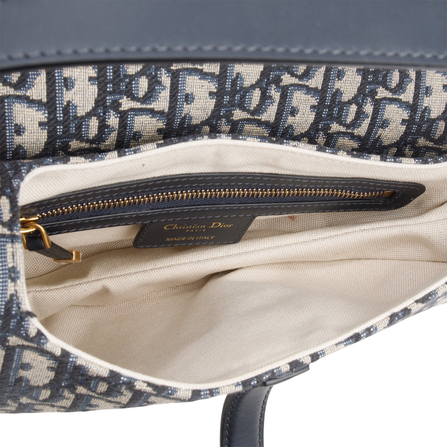 Christian Dior 2022 Oblique Medium Saddle Bag w/ Strap