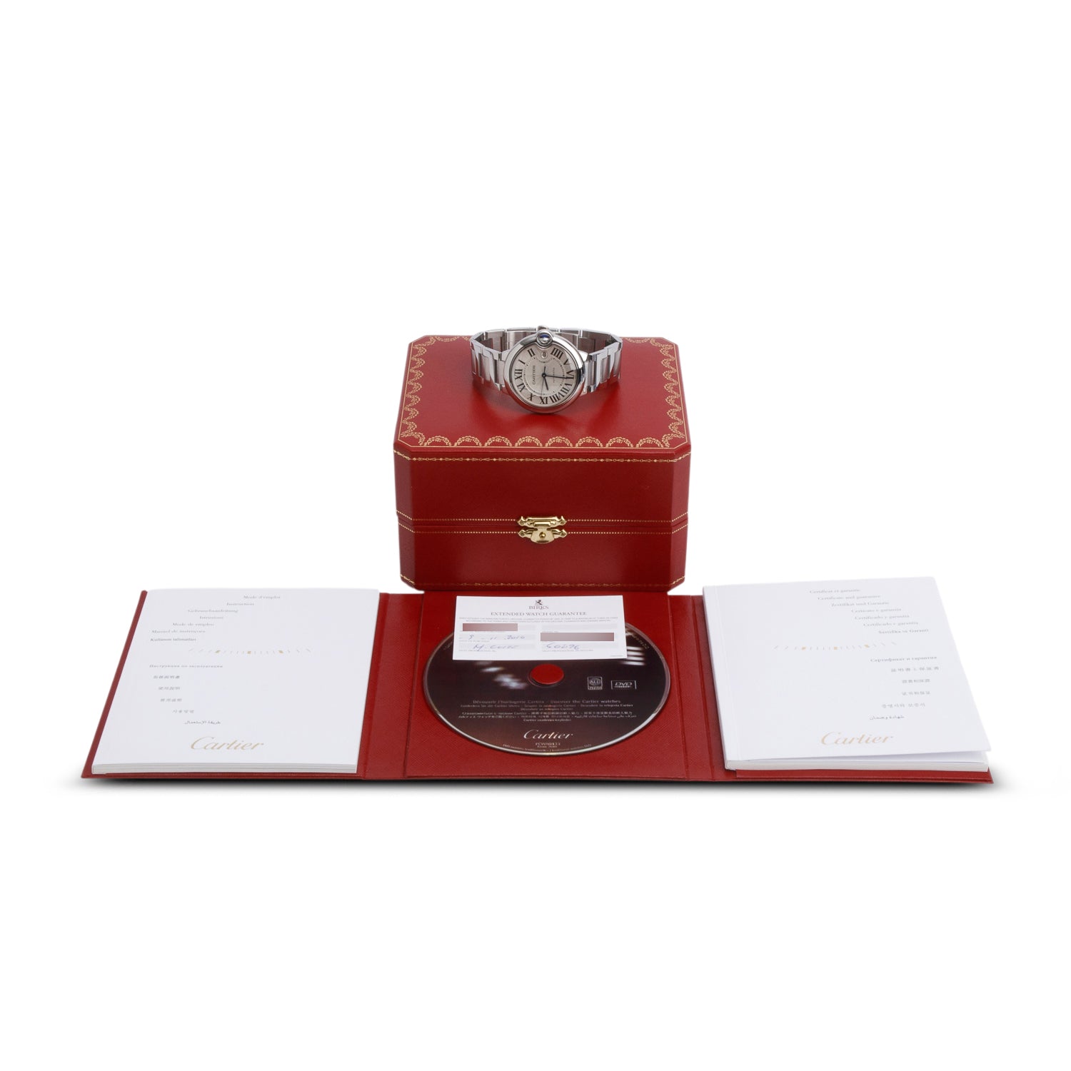 Cartier Stainless Steel Ballon Bleu de Cartier 42 MM Automatic Watch Silver Dial 3001 w/ Box & Papers