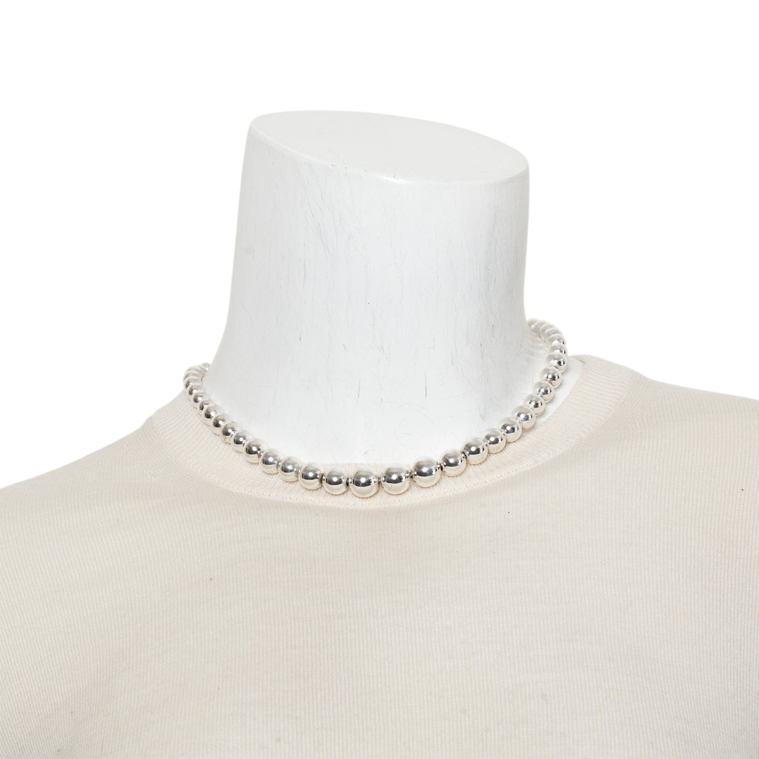 Tiffany & Co. Sterling Silver HardWear Graduated Ball Necklace