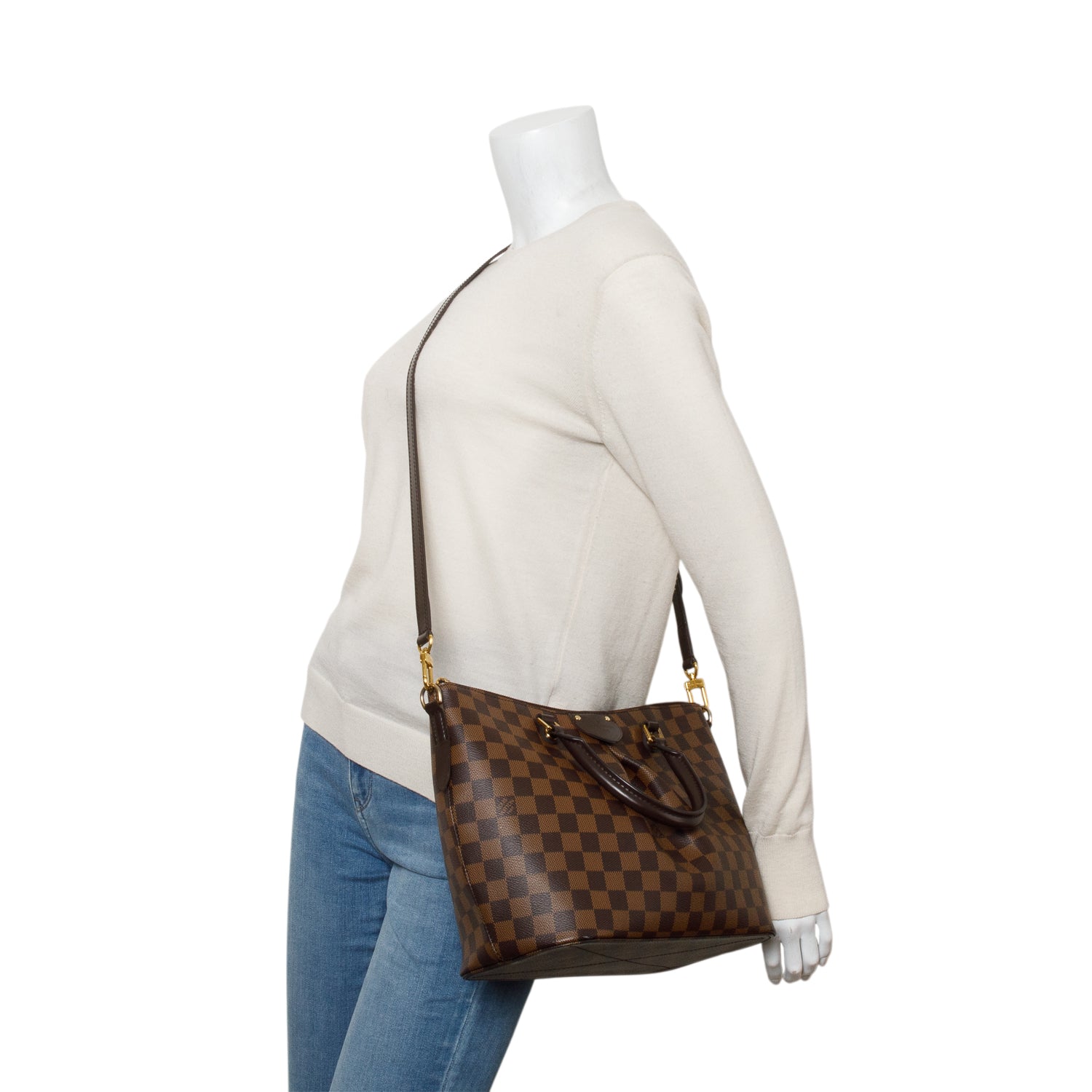 Louis Vuitton Damier Ebene Siena MM w/ Receipt & Strap