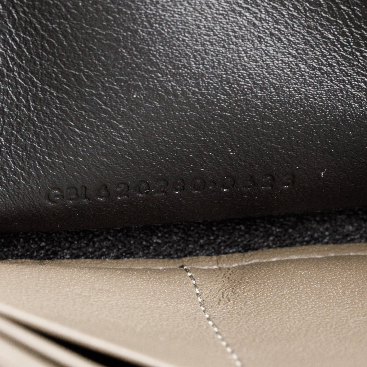 Saint Laurent 2023 Metallic Taupe Grain de Poudre Mixed Matelasse Triquilt Monogram Chain Wallet