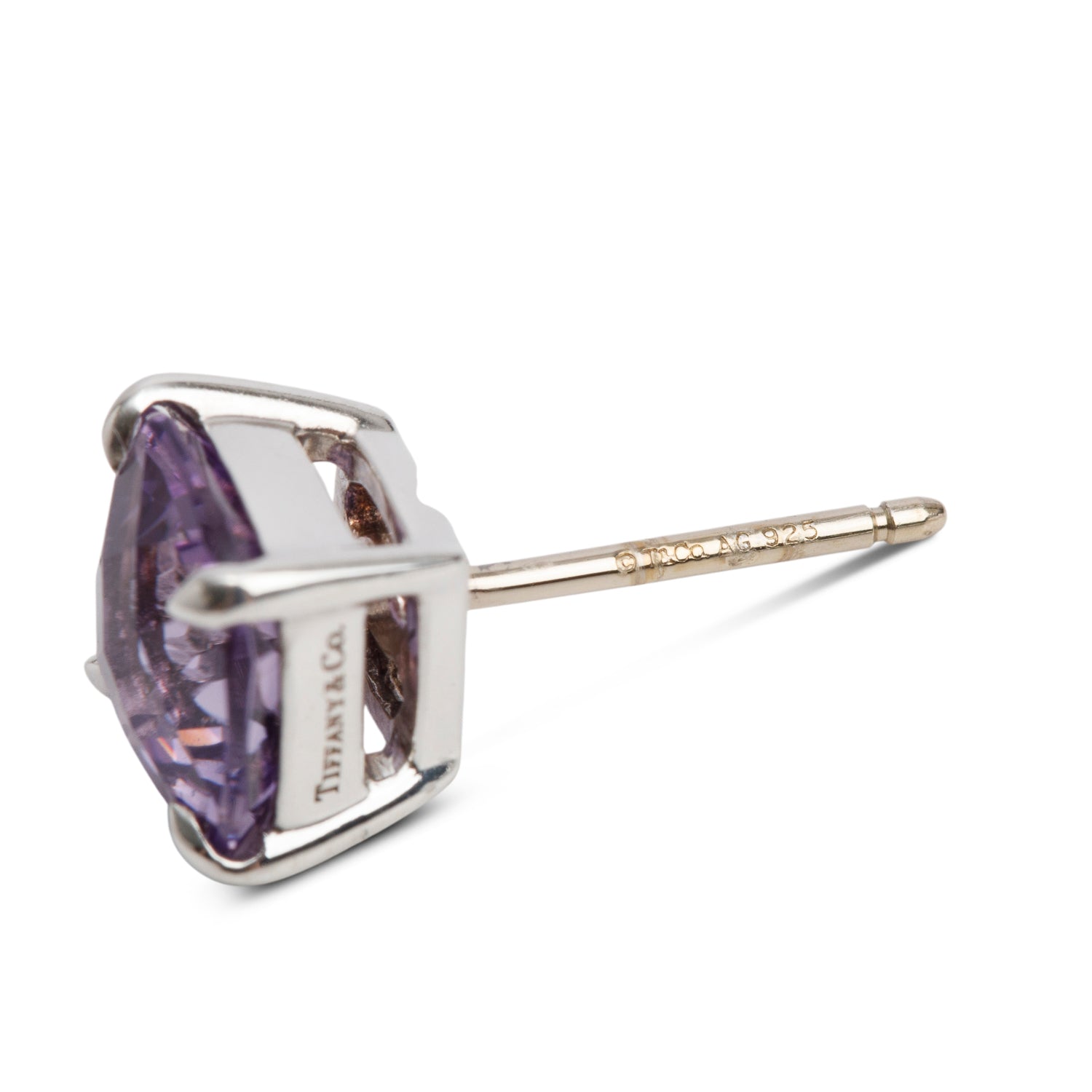 Tiffany & Co. Sterling Silver Amethyst Sparklers Stud Earrings