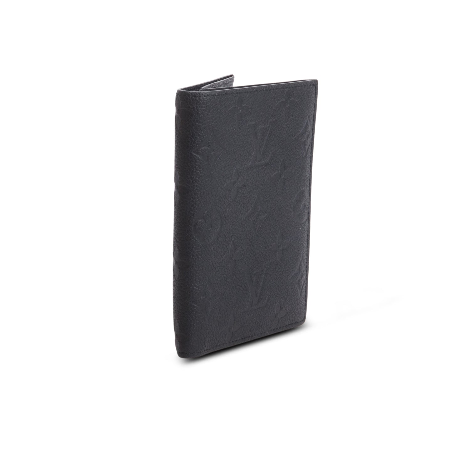 Louis Vuitton Black Monogram Empreinte Passport Cover w/ Box