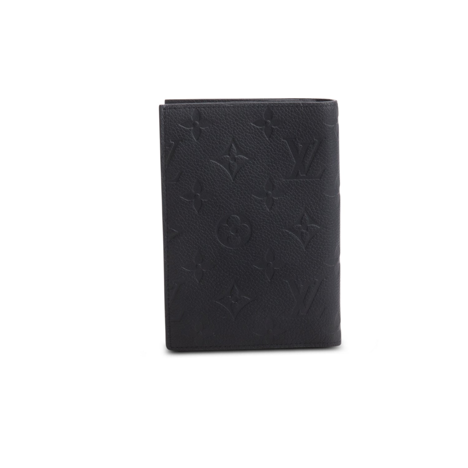 Louis Vuitton Black Monogram Empreinte Passport Cover w/ Box