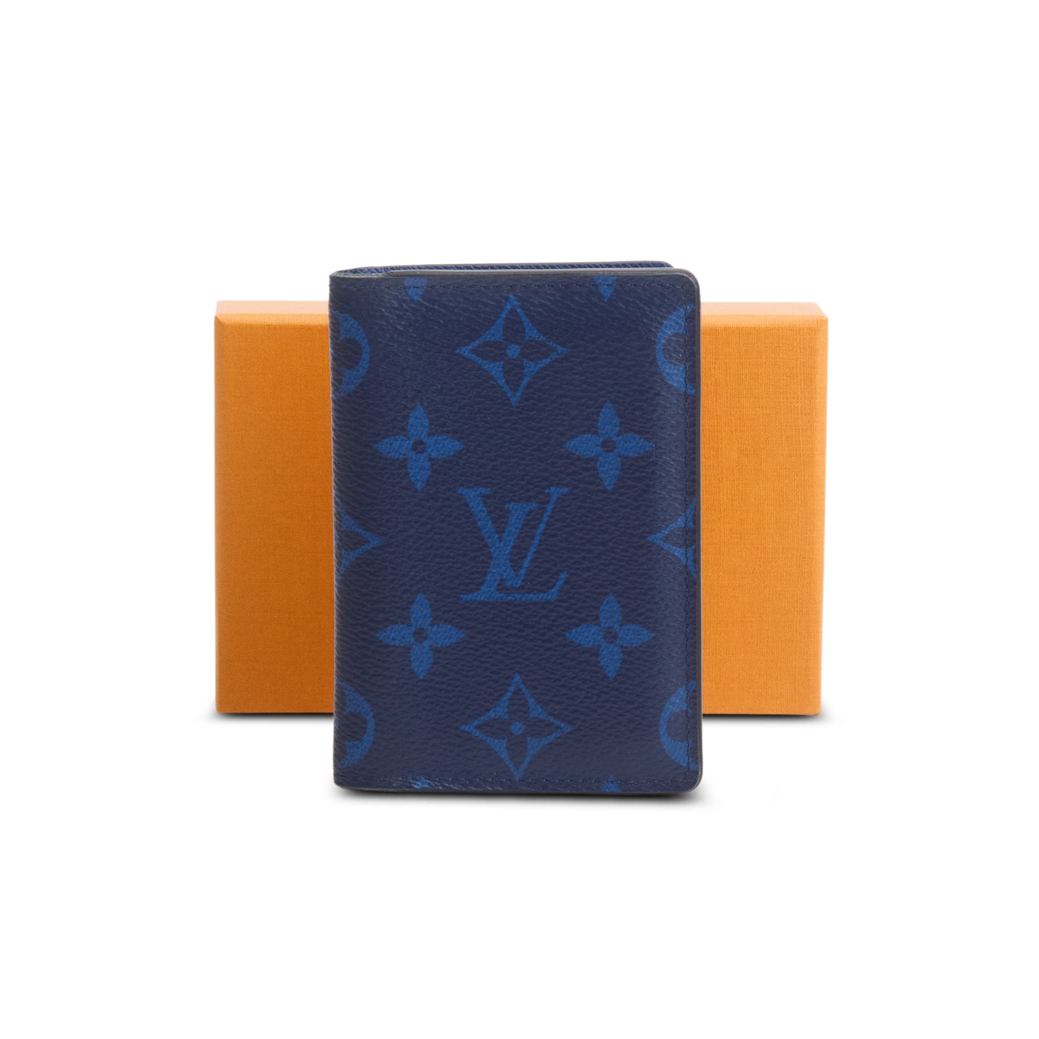 Louis Vuitton 2024 Blue Monogram Taigarama Pocket Organizer w/ Box & Receipt