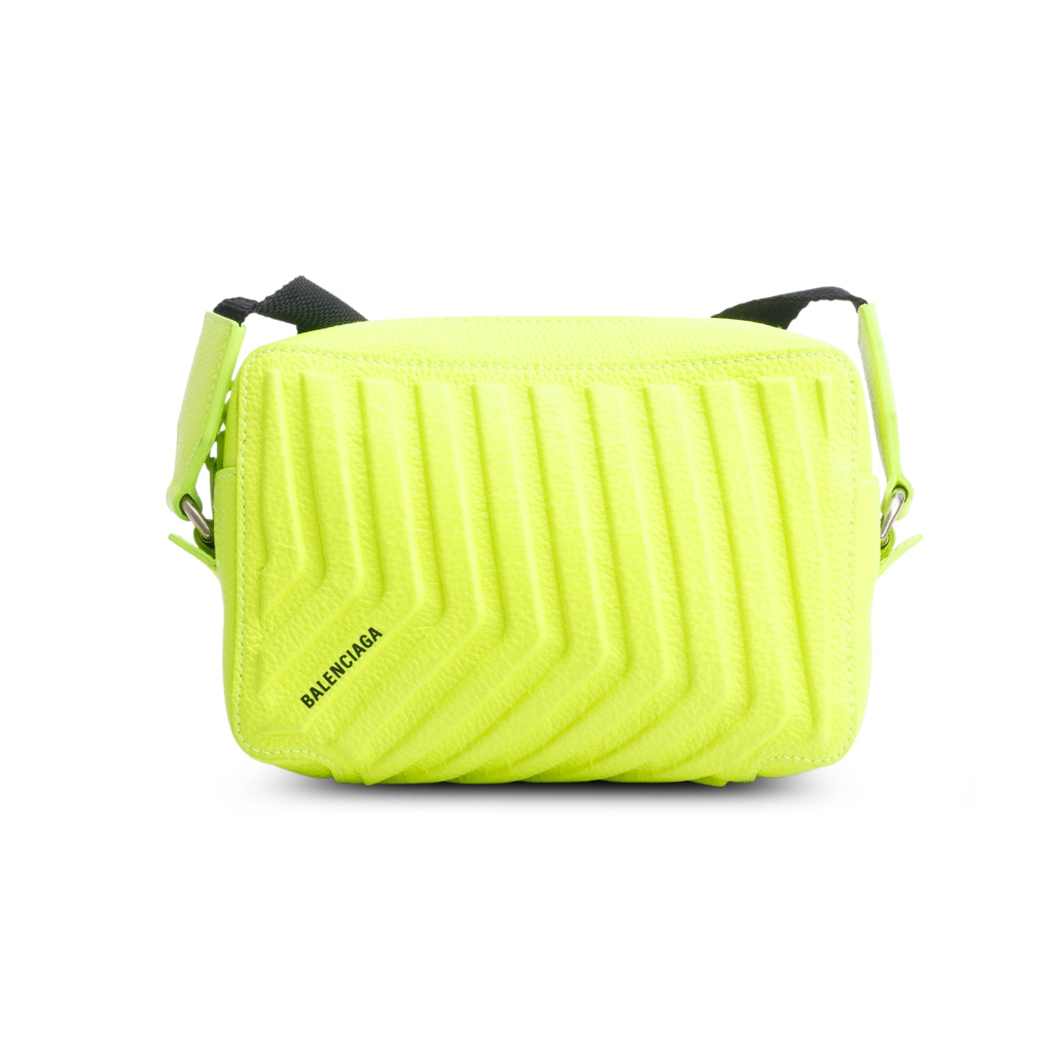 Balenciaga Green Grained Calfskin Embossed Car Camera Bag