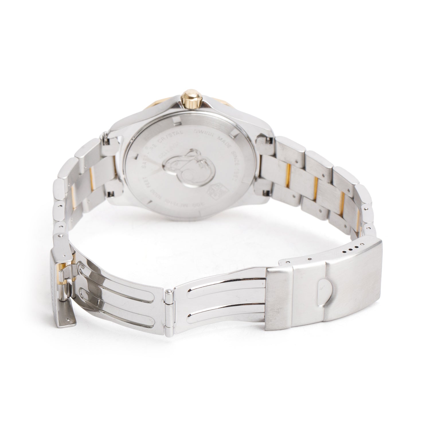 Tag Heuer Stainless Steel & Yellow Gold Plated Aquaracer 39 MM Quartz Watch Silver Dial WAF1120