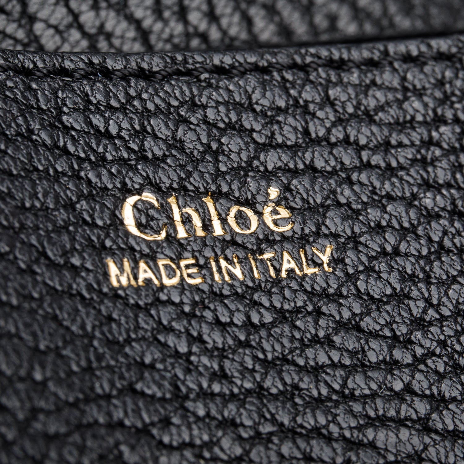 Chloe Black Grained Goatskin Nano Drew Shoulder Bag