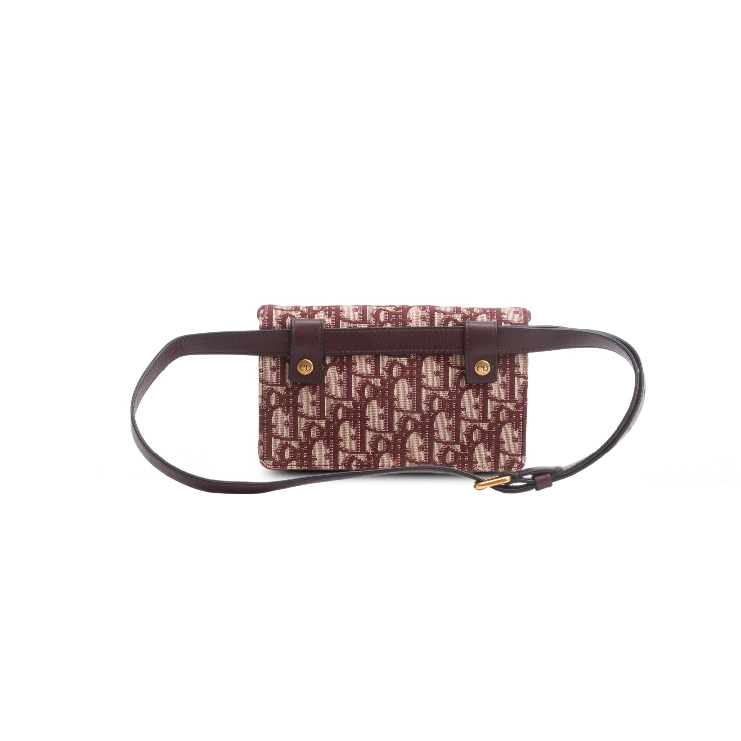 Christian Dior Red Oblique Saddle Belt Pouch