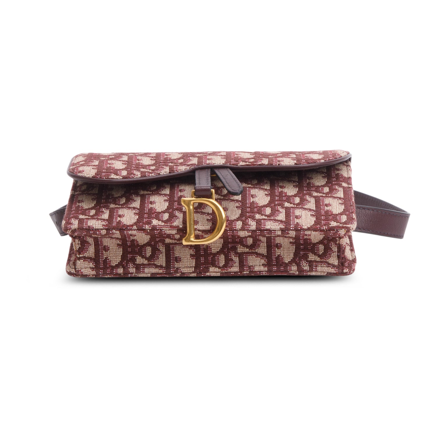 Christian Dior Red Oblique Saddle Belt Pouch
