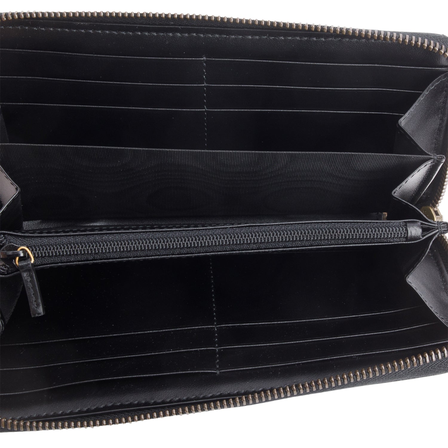 Gucci Black GG Marmont Matelasse Leather Zip Around Wallet w/ Box