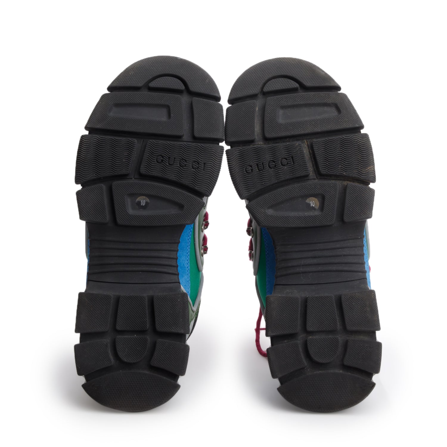 Gucci x Sega Multicolor Nylon Suede Calfskin Flashtrek Sneakers, Men's Size 10 w/ Box
