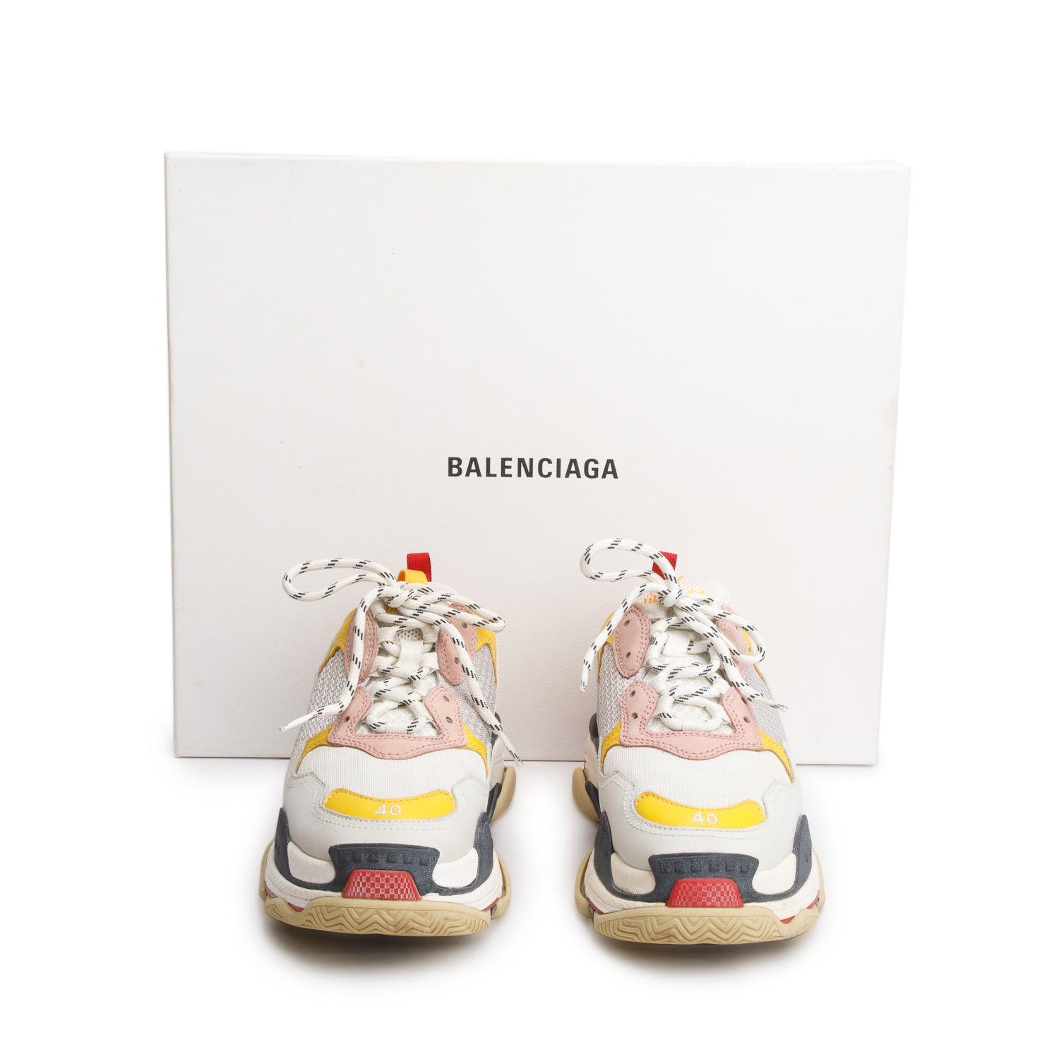 Balenciaga Multicolor Fabric Mesh Triple S Sneakers, Women's Size 40