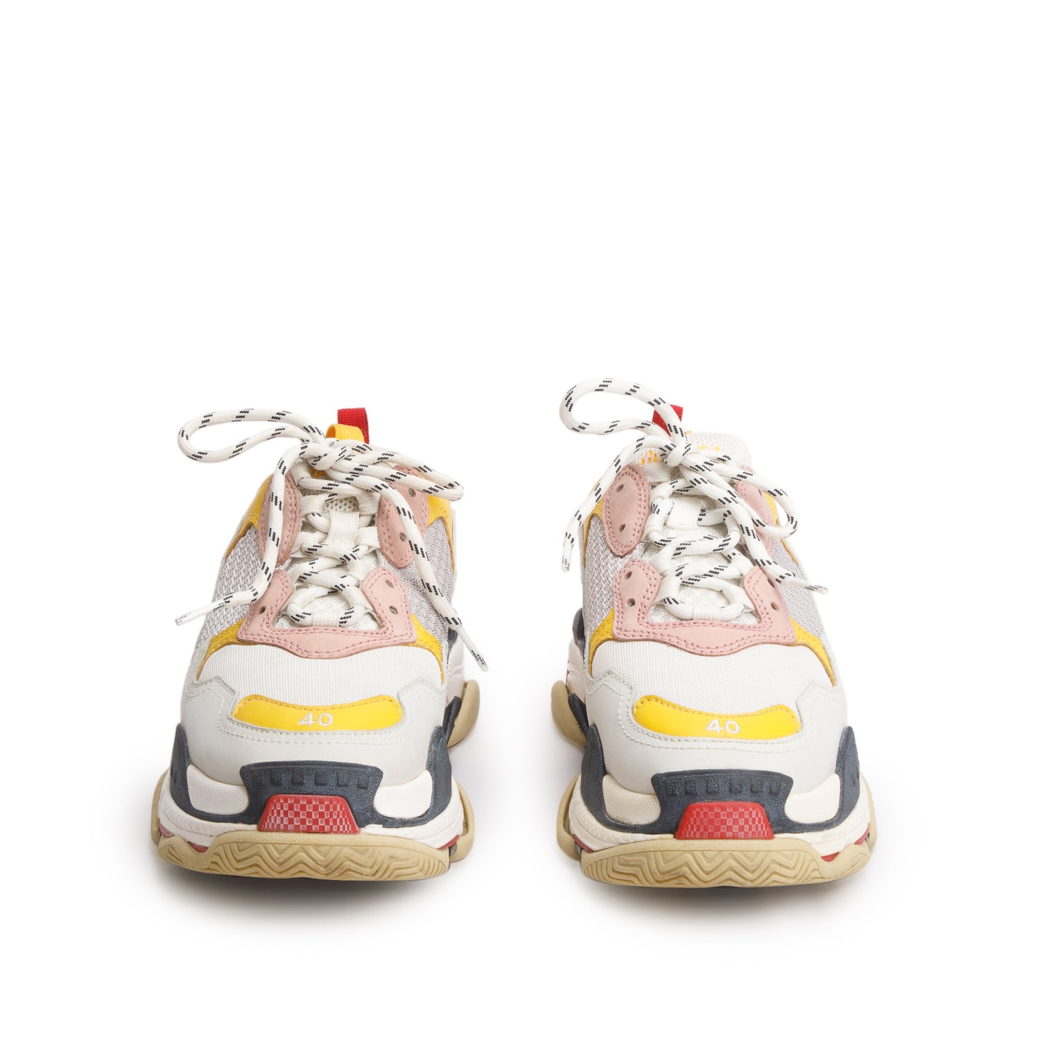 Balenciaga Multicolor Fabric Mesh Triple S Sneakers, Women's Size 40