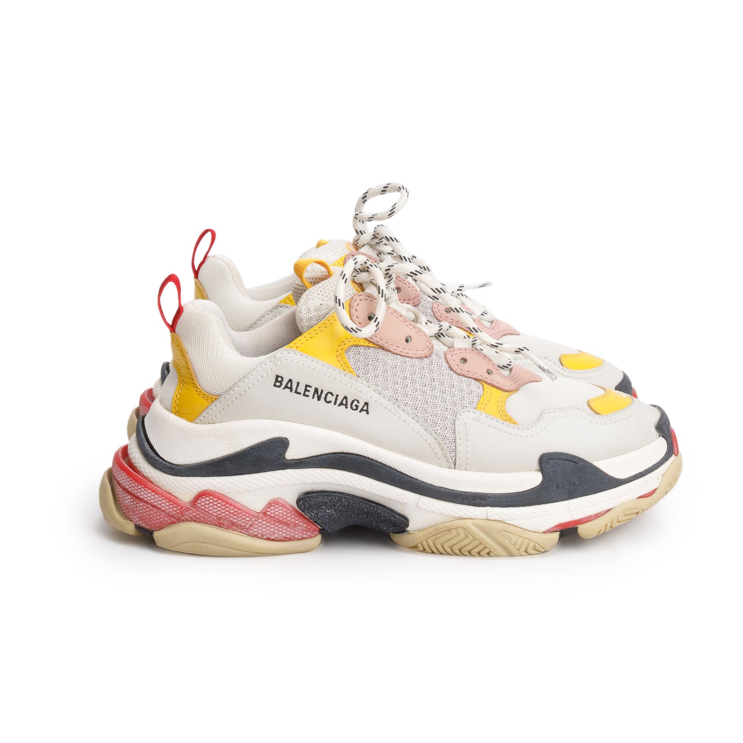 Balenciaga Multicolor Fabric Mesh Triple S Sneakers, Women's Size 40