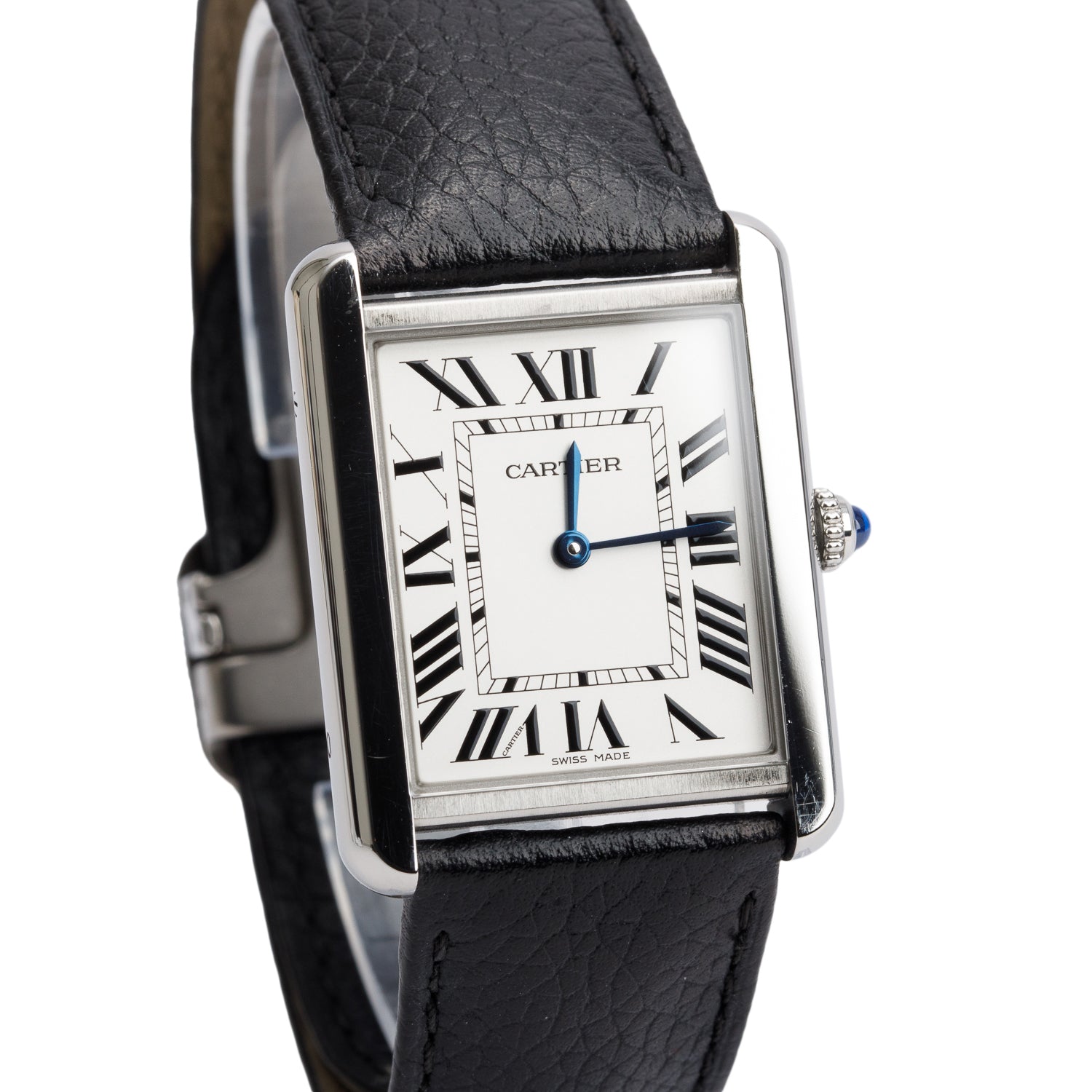 Cartier Stainless Steel Tank Solo Quartz Watch, Large Model 3169 w/ Box & Papers