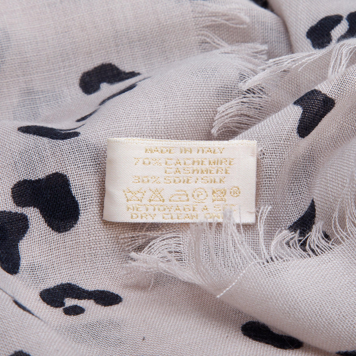 Cartier Leopard Print Cashmere Silk Shawl Scarf