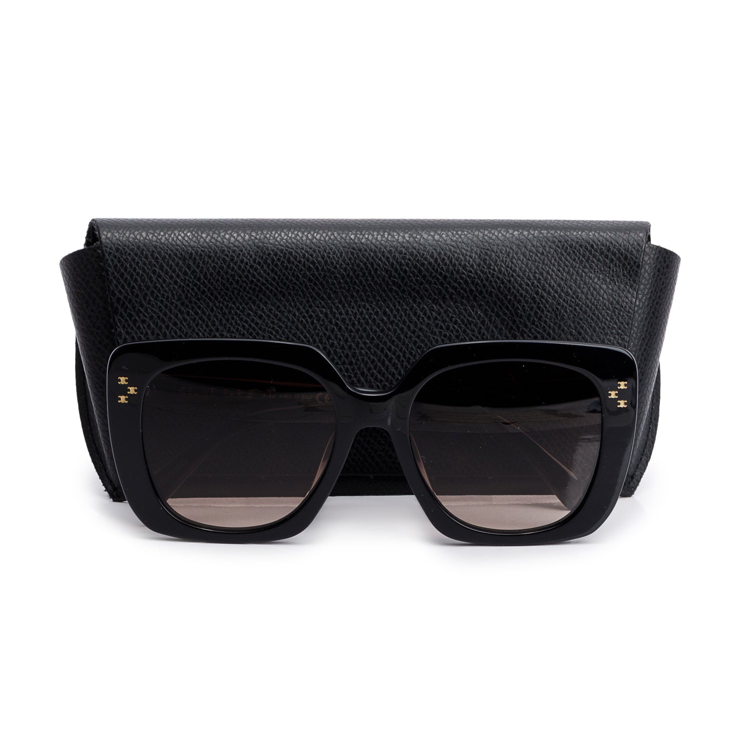 Celine CL40218U Black Acetate Square Gradient Sunglasses w/ Case
