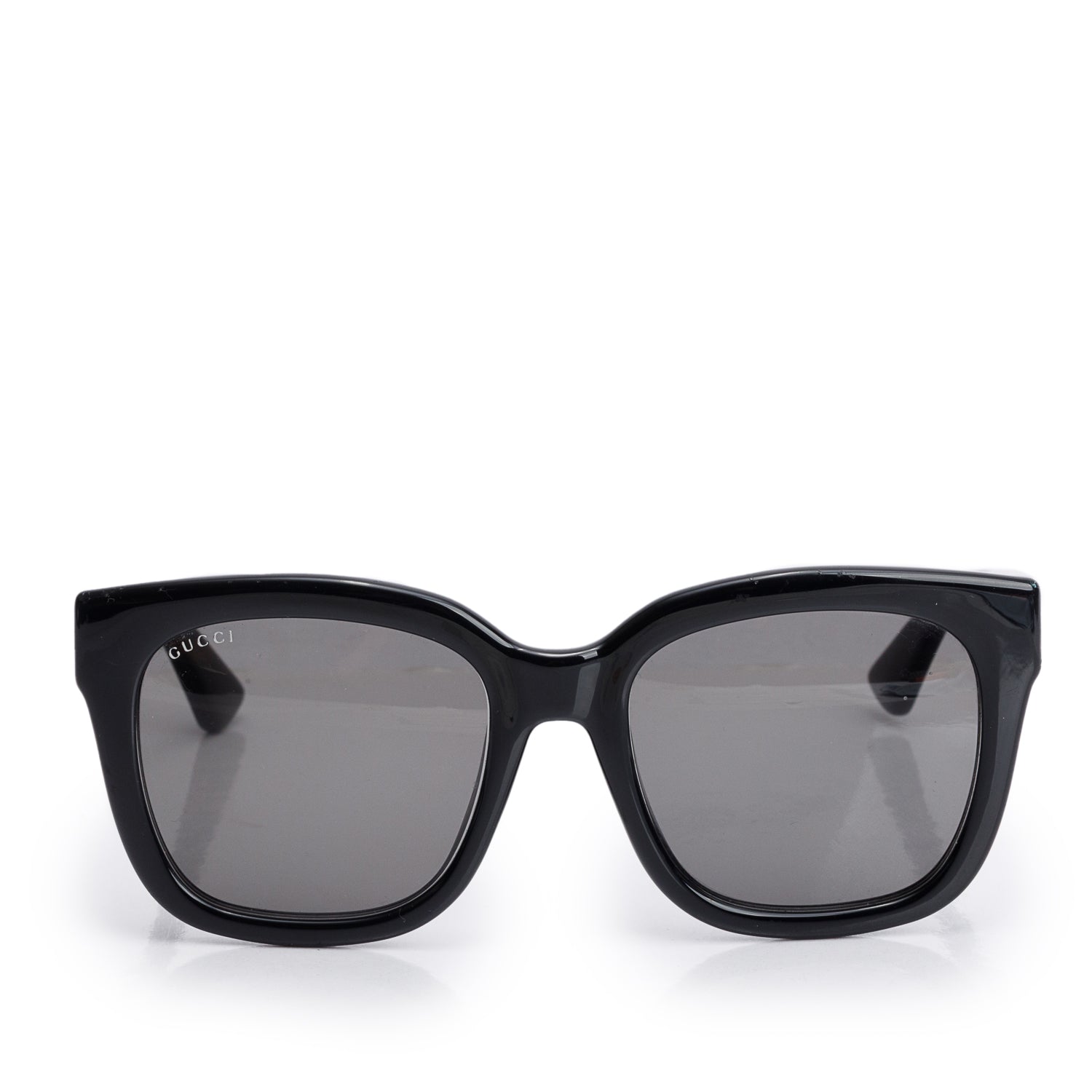 Gucci GG1338S Black Acetate Interlocking G Accent Oversize Square Sunglasses w/ Case