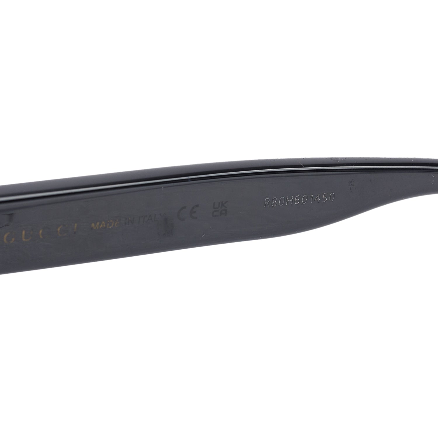 Gucci GG1338S Black Acetate Interlocking G Accent Oversize Square Sunglasses w/ Case