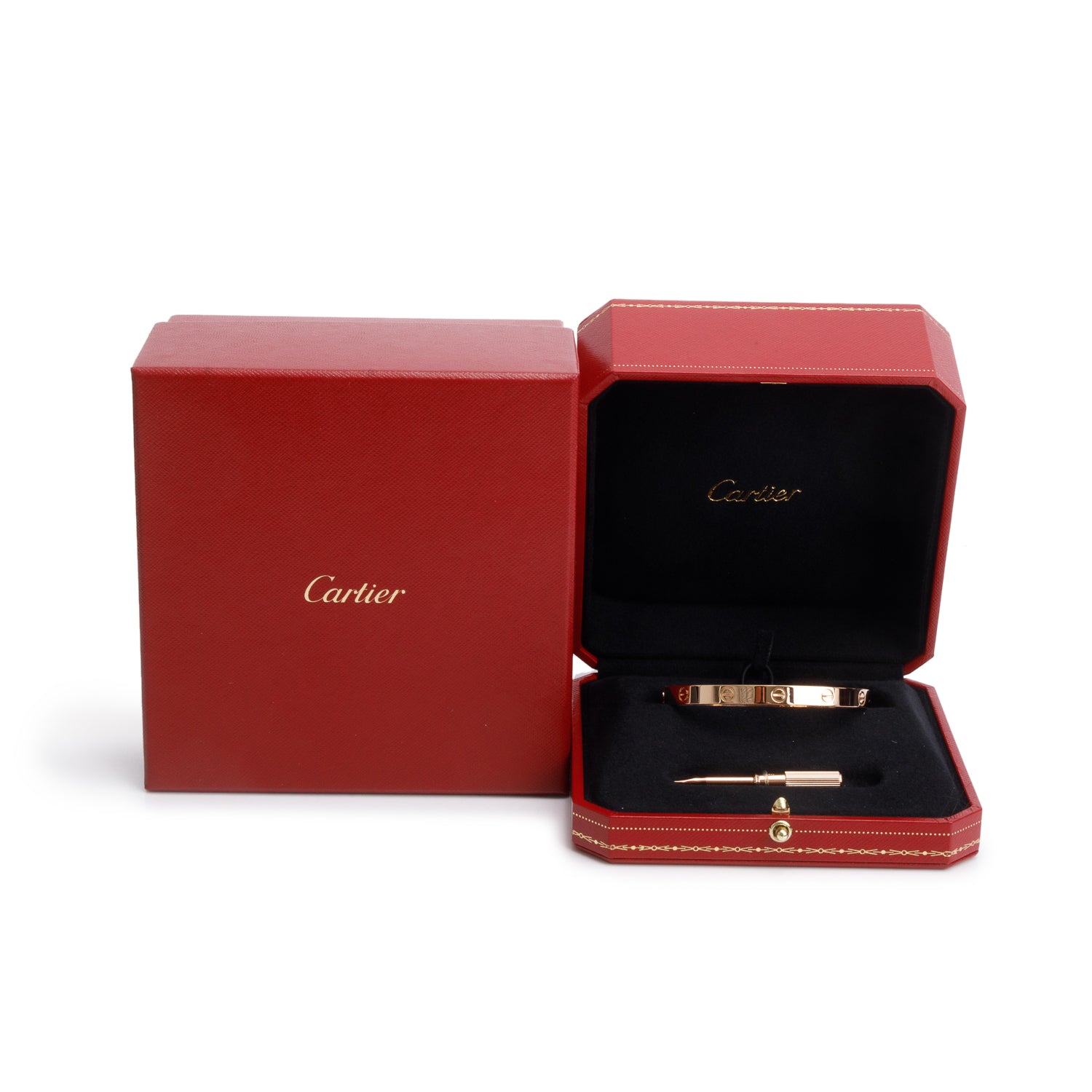 Cartier 2022 18k Rose Gold Love Bracelet, Classic Model, Size 18 w/ Box & Certificate