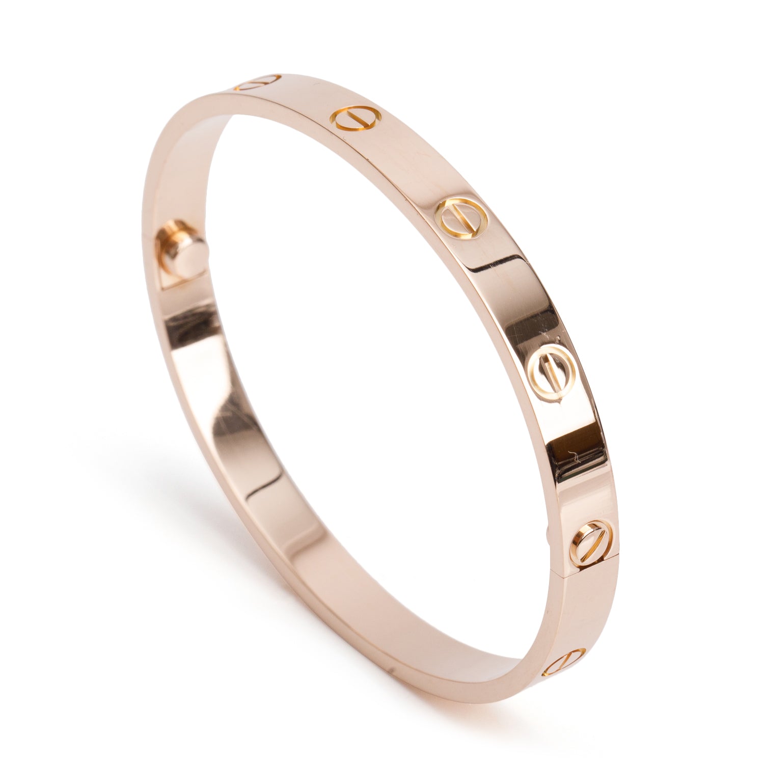 Cartier 2022 18k Rose Gold Love Bracelet, Classic Model, Size 18 w/ Box & Certificate