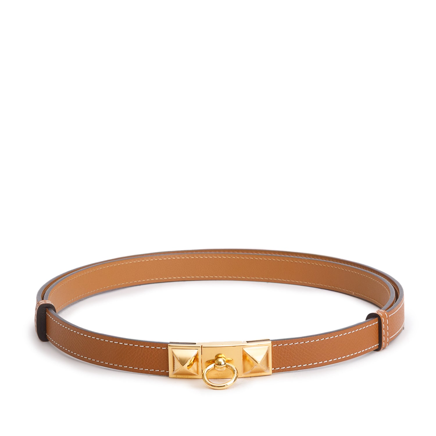 Hermes 2020 Gold Epsom Calfskin Rivale 18 Belt w/ Box