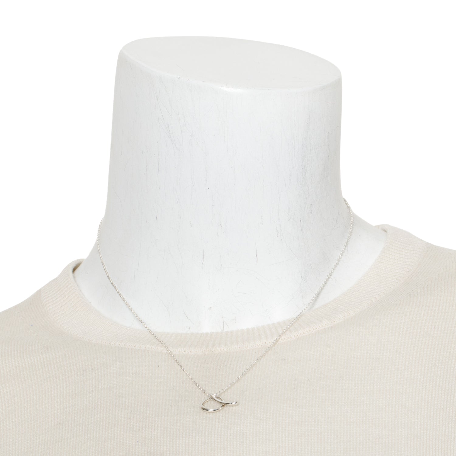 Tiffany & Co. Elsa Peretti Sterling Silver Small Alphabet Letter "A" Pendant Necklace