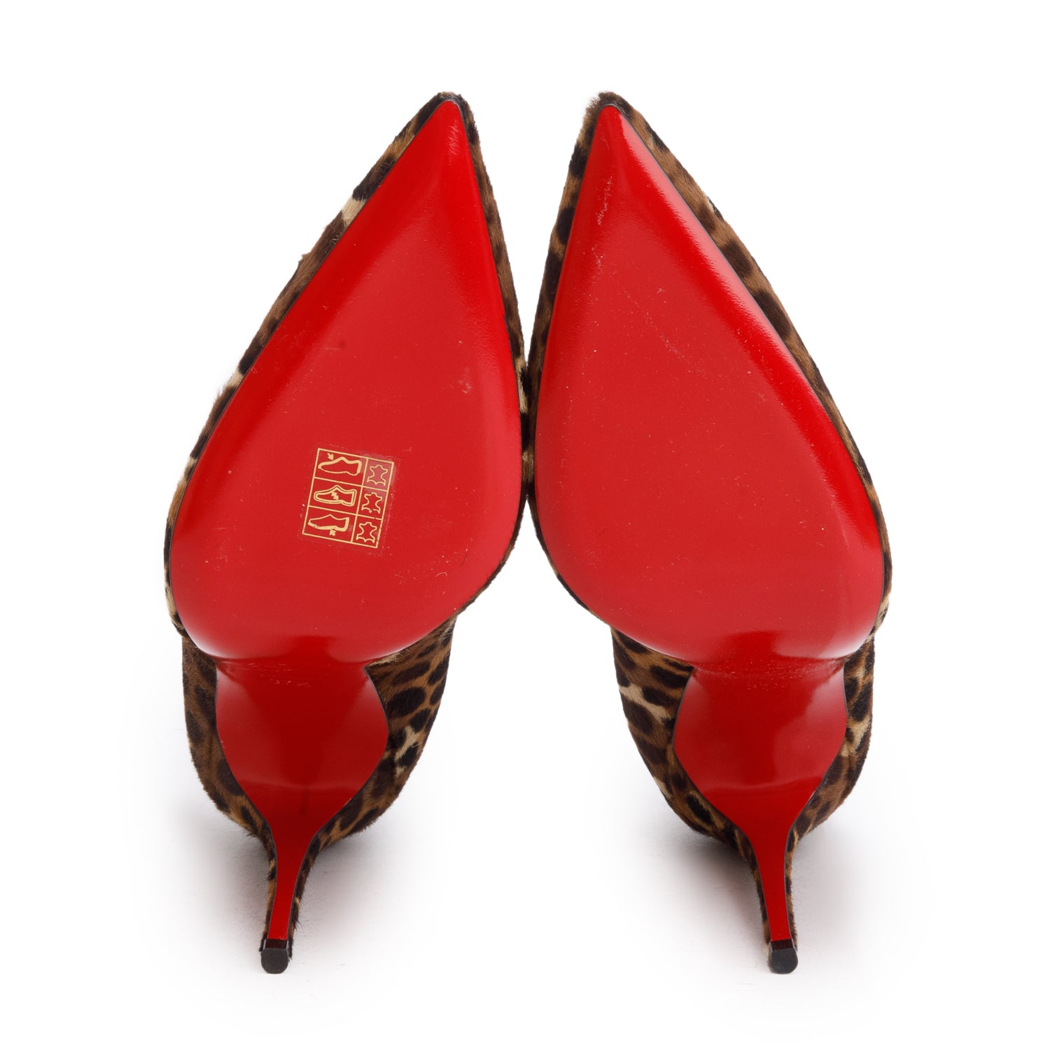 Christian Louboutin Leopard Print Pony Hair Madagascar Kate 100 Pumps, Size 37.5 w/ Box