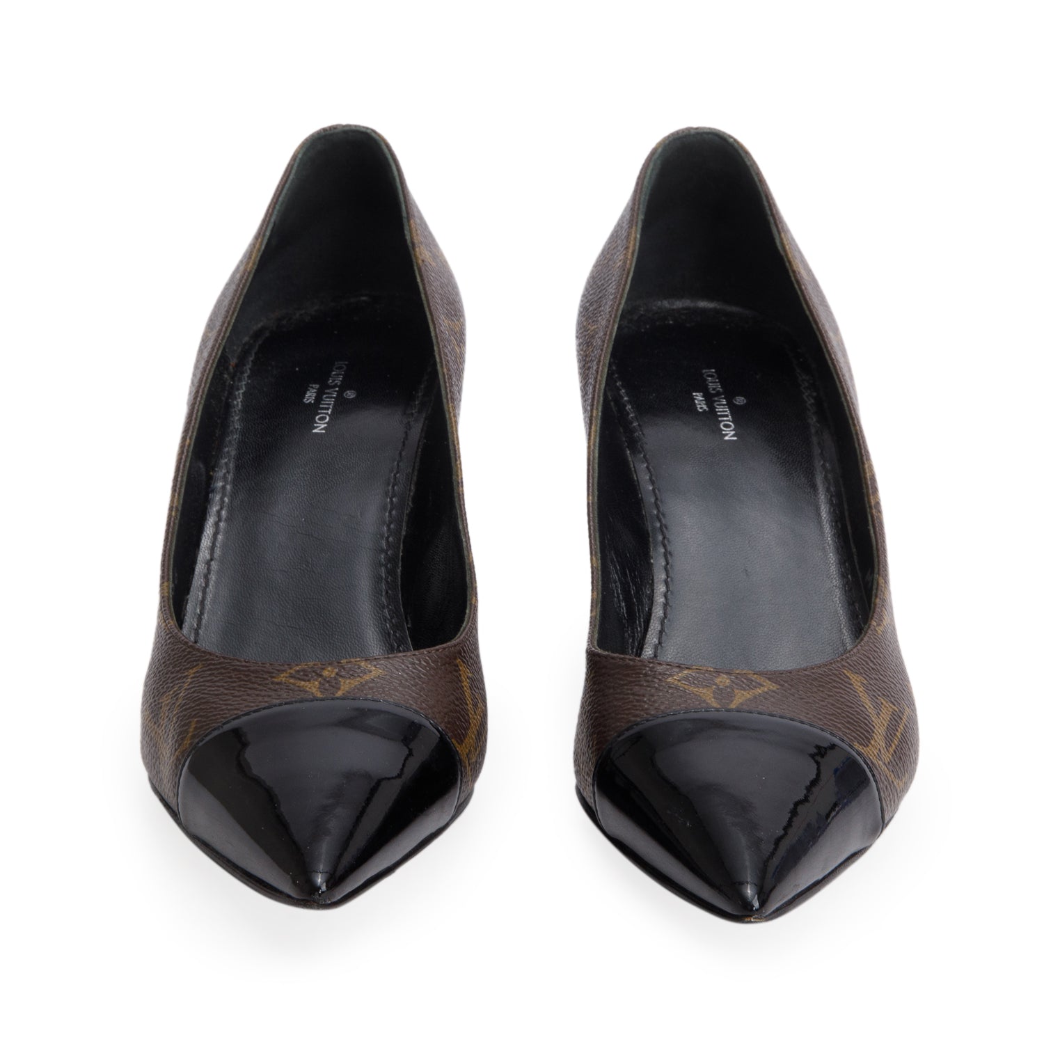 Louis Vuitton Monogram Cap Toe Fetish Heels, Women's Size 37