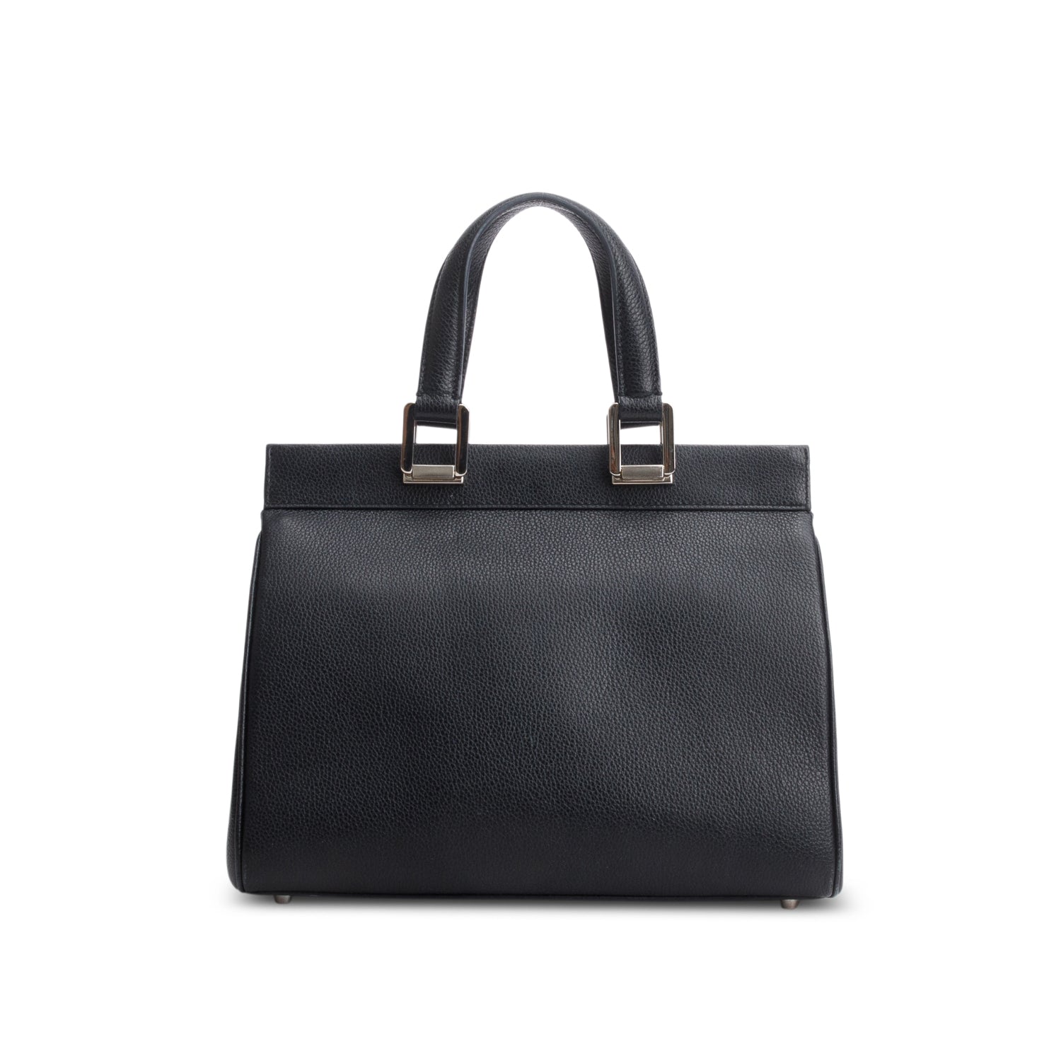 Gucci Black Grainy Calfskin Small Zumi Top Handle Bag w/ Strap