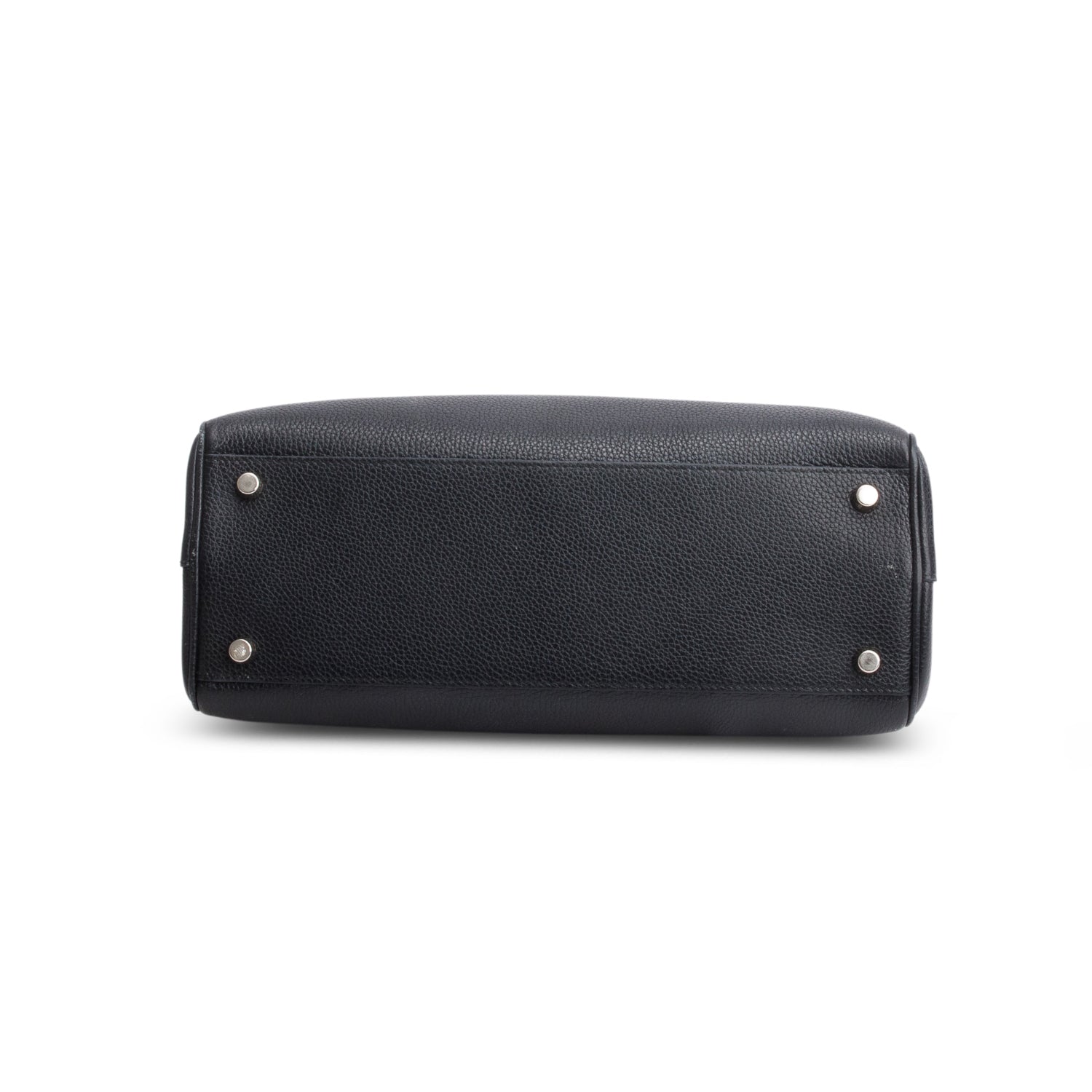 Gucci Black Grainy Calfskin Small Zumi Top Handle Bag w/ Strap