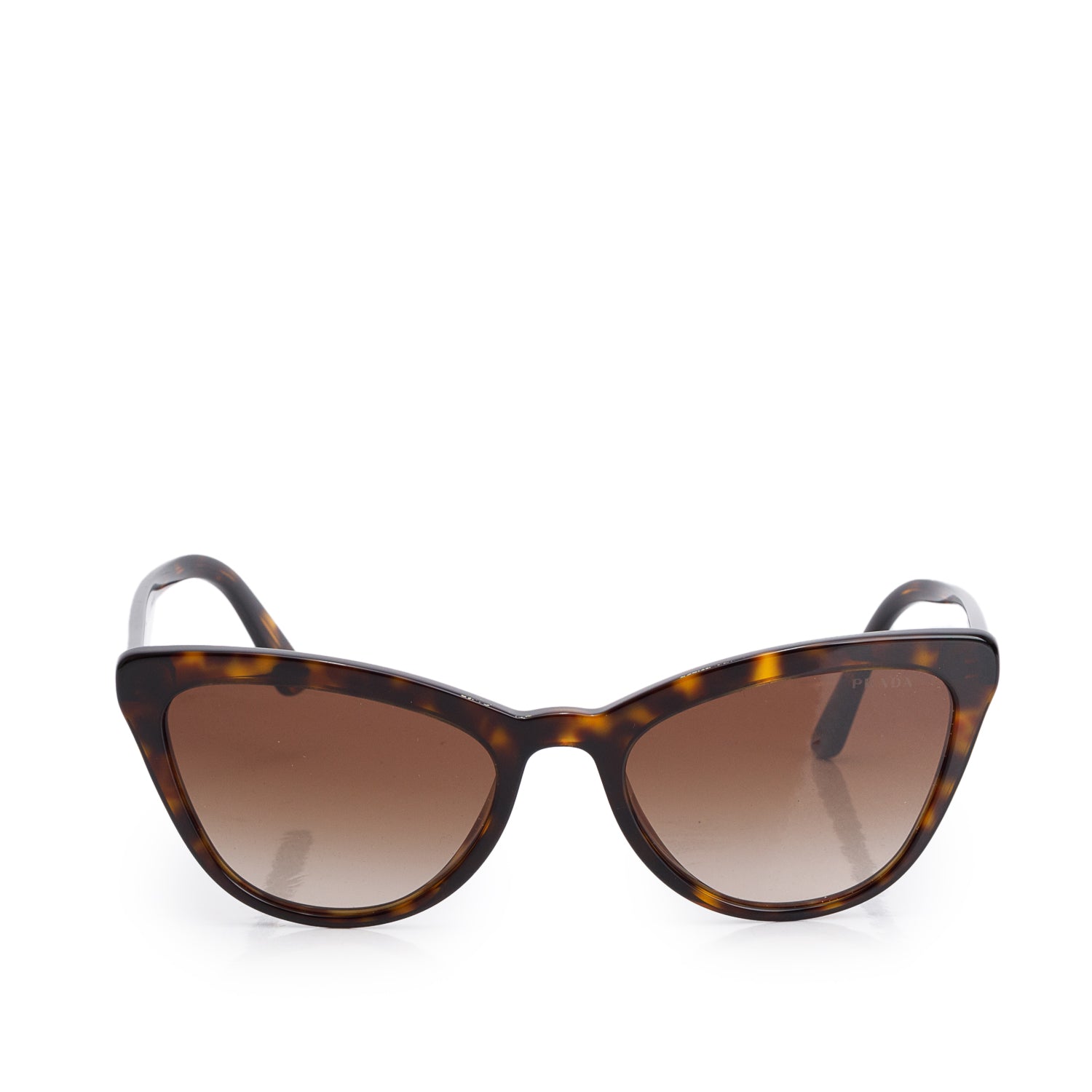 Prada SPR 01V Havana Acetate Cat Eye Sunglasses w/ Box & Case