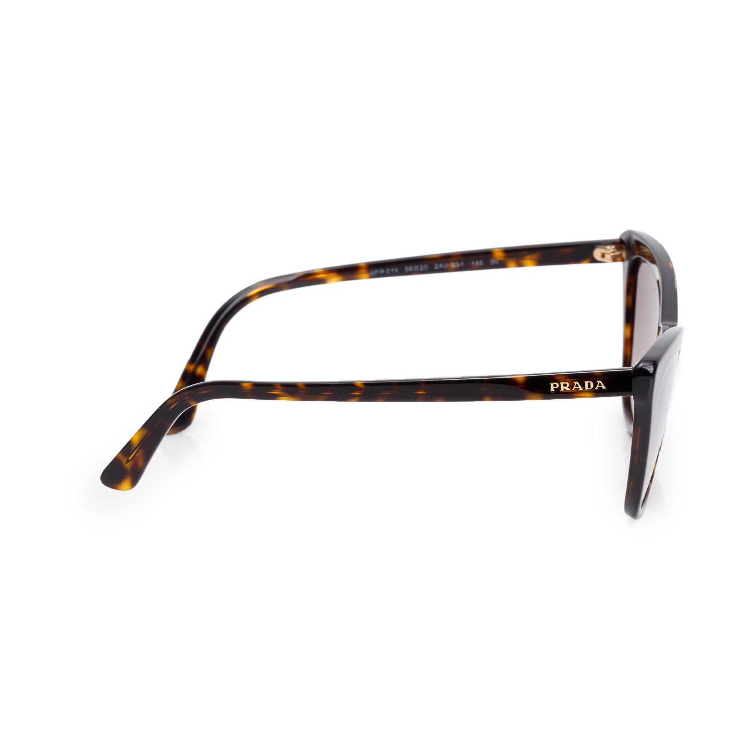 Prada SPR 01V Havana Acetate Cat Eye Sunglasses w/ Box & Case
