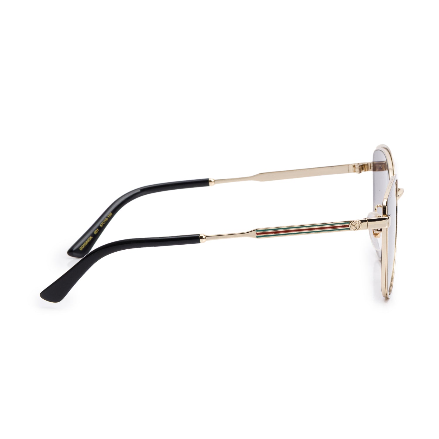 Gucci GG0589SK Black Interlocking GG Web Cat Eye Sunglasses w/ Case